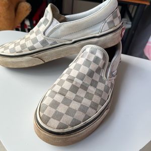 blue checkered vans womens